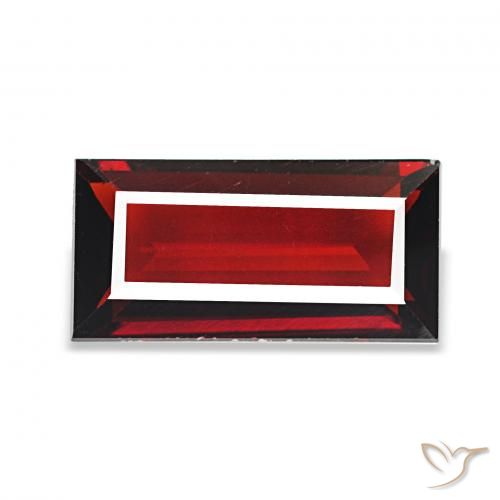 1.67ct Rosso scuro Granato Almandino, Taglio a baguette, VVS