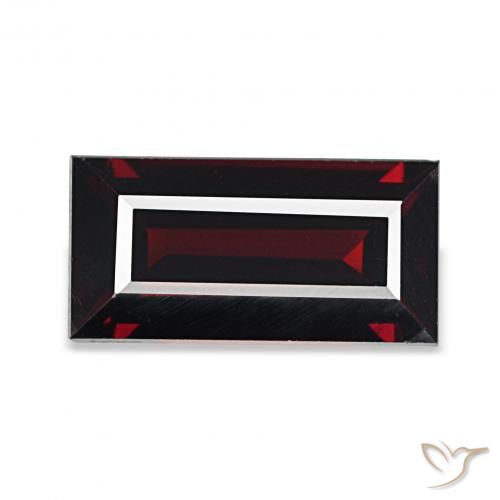 1.78ct Rosso scuro Granato Almandino, Taglio a baguette, VVS