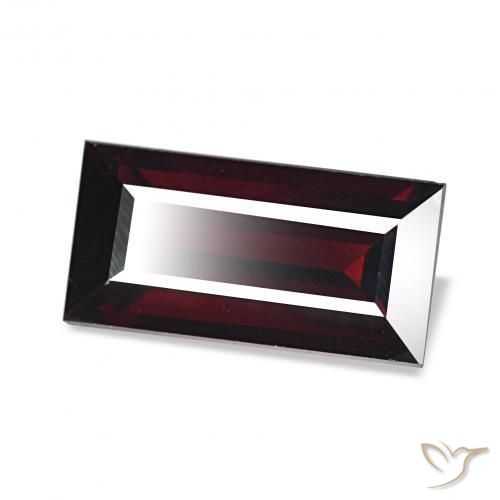 Granato Almandino Rosso scuro naturale da 1.78 ct, Taglio a baguette, VVS