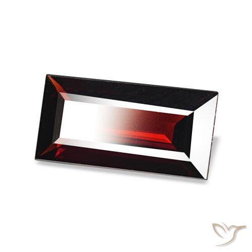 Granato Almandino Rosso scuro naturale da 1.53 ct, Taglio a baguette, VVS