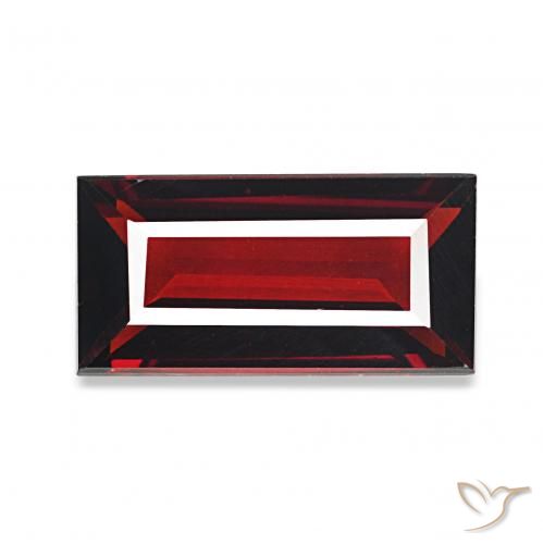 Granato Almandino Rosso scuro naturale da 1.74 ct, Taglio a baguette, VVS