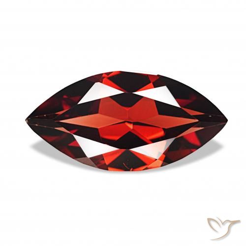 Granato Almandino Rosso Sangue Profondo naturale da 1.97 ct, Taglio marquise, VVS