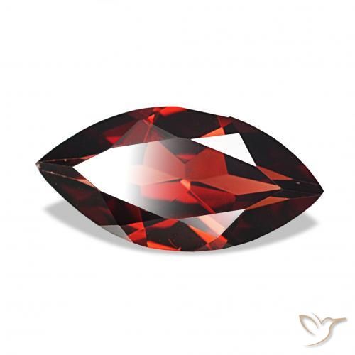 Granato Almandino Rosso Sangue Profondo naturale da 1.97 ct, Taglio marquise, VVS