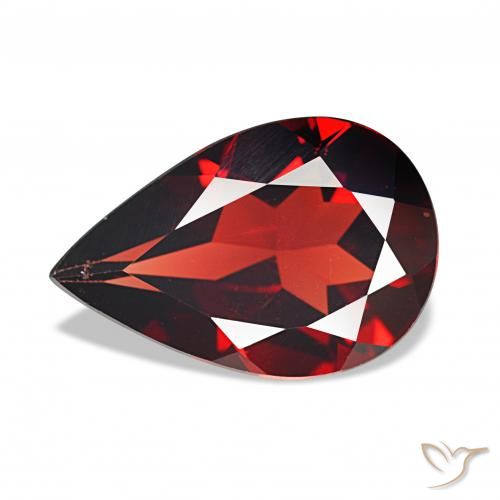 Granato Almandino Rosso scuro naturale da 2.95 ct, Forma a pera, VS