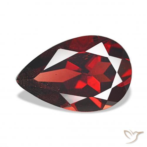 Granato Almandino Rosso scuro naturale da 3.55 ct, Forma a pera, VS