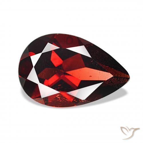 Granato Almandino Rosso scuro naturale da 3.55 ct, Forma a pera, VS