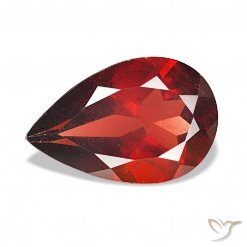 Granato Almandino Rosso medio naturale da 2.98 ct, Forma a pera, VS
