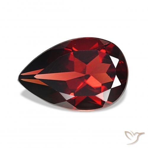 Granato Almandino Rosso scuro naturale da 3.31 ct, Forma a pera, VVS-VS