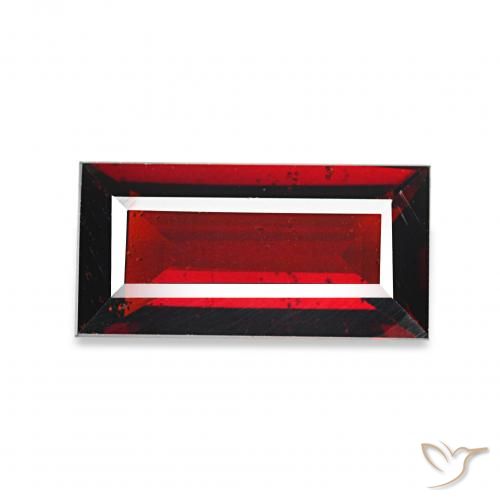 Granato Almandino Rosso scuro naturale da 1.65 ct, Taglio a baguette, VVS-VS