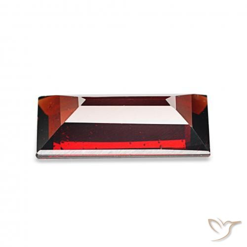 Granato Almandino Rosso scuro naturale da 1.65 ct, Taglio a baguette, VVS-VS