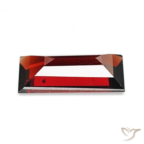 Granato Almandino Rosso scuro naturale da 1.66 ct, Taglio a baguette, VVS
