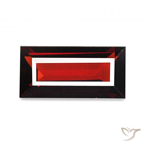 1.67ct Rosso scuro Granato Almandino, Taglio a baguette, VVS