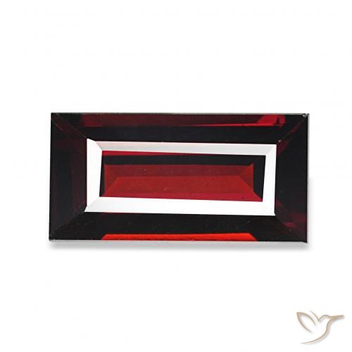 Granato Almandino Rosso scuro naturale da 1.80 ct, Taglio a baguette, VVS