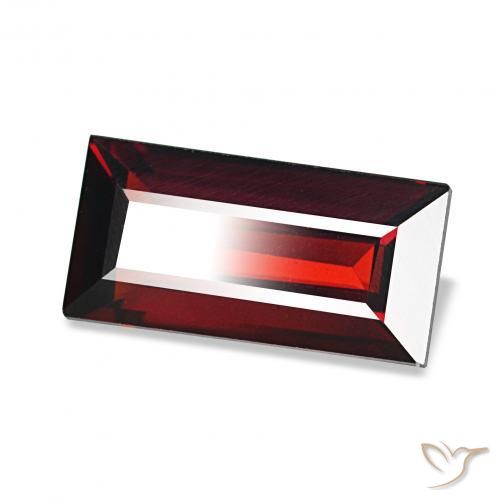 Granato Almandino Rosso scuro naturale da 1.78 ct, Taglio a baguette, VVS