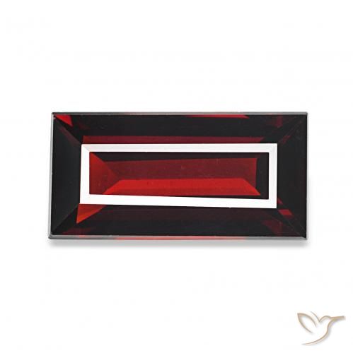 Granato Almandino Rosso scuro naturale da 1.59 ct, Taglio a baguette, VVS