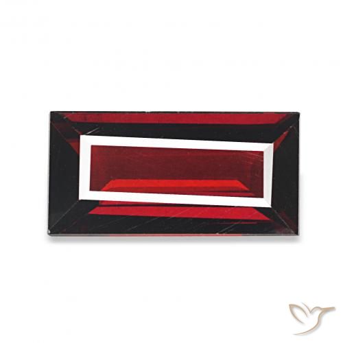 Granato Almandino Rosso scuro naturale da 1.69 ct, Taglio a baguette, VVS