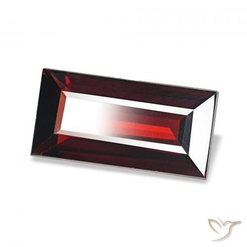 Granato Almandino Rosso scuro naturale da 1.64 ct, Taglio a baguette, VVS