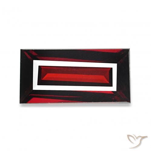 Granato Almandino Rosso scuro naturale da 1.65 ct, Taglio a baguette, VVS