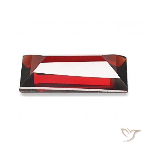 Granato Almandino Rosso scuro naturale da 1.65 ct, Taglio a baguette, VVS