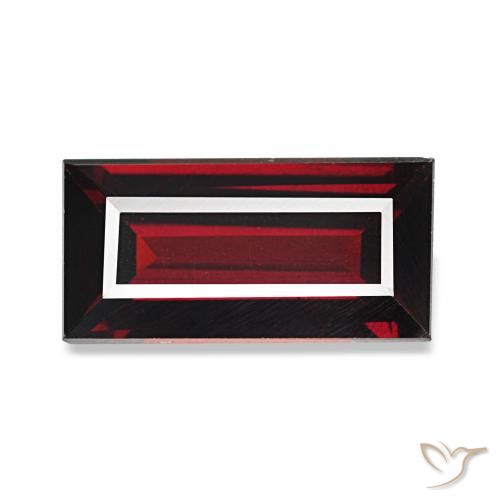 1.67ct Rosso scuro Granato Almandino Pietre preziose, Taglio a baguette, VVS