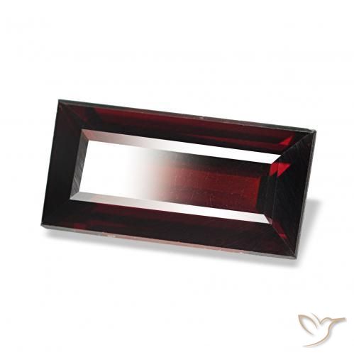 Granato Almandino Rosso scuro naturale da 1.67 ct, Taglio a baguette, VVS