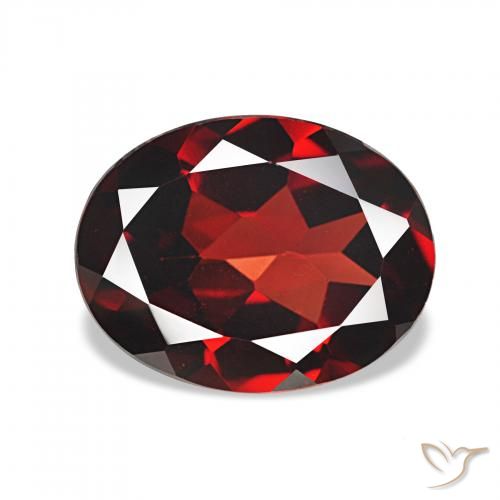 Granato Almandino Rosso scuro naturale da 1.96 ct, Ovale, VVS