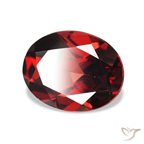 Granato Almandino Rosso Sangue Profondo naturale da 2.14 ct, Taglio ovale, VVS