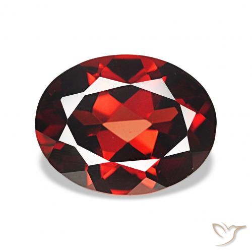 Granato Almandino Rosso Sangue Profondo naturale da 2.10 ct, Ovale, VVS