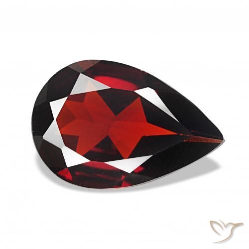Granato Almandino Rosso scuro naturale da 2.67 ct, Forma a pera, VVS