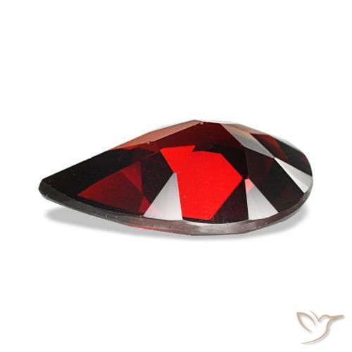 Granato Almandino Rosso scuro naturale da 2.67 ct, Forma a pera, VVS