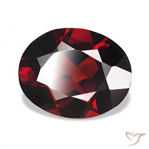 Granato Almandino Rosso scuro naturale da 2.60 ct, Ovale, VVS