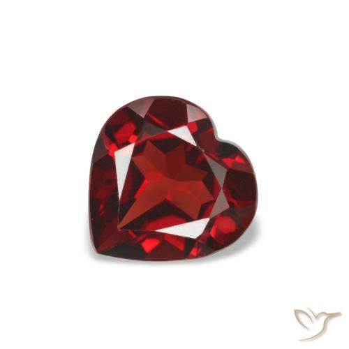 1.43ct Rosso scuro Granato Almandino, Cuore, VVS