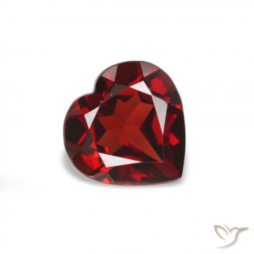 Granato Almandino Rosso scuro naturale da 1.43 ct, Cuore, VVS