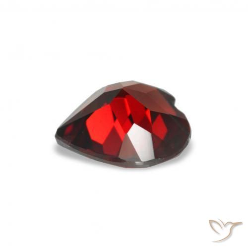 Granato Almandino Rosso scuro naturale da 1.45 ct, Cuore, VVS