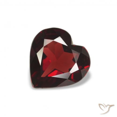 Granato Almandino Rosso scuro naturale da 1.47 ct, Cuore, VVS