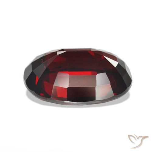 Granato Almandino Rosso nerastro naturale da 5.55 ct, Taglio ovale, VVS-VS