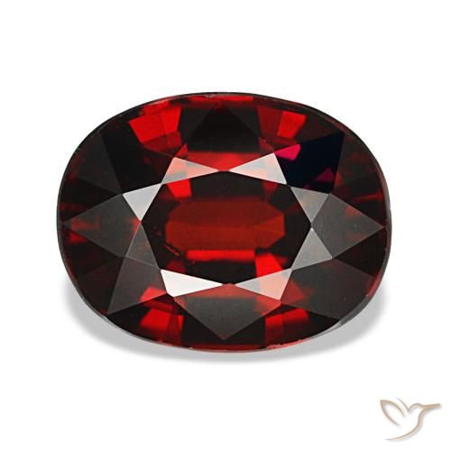 Granato almandino naturale rosso da 3,27 ct, taglio ovale, VVS-VS