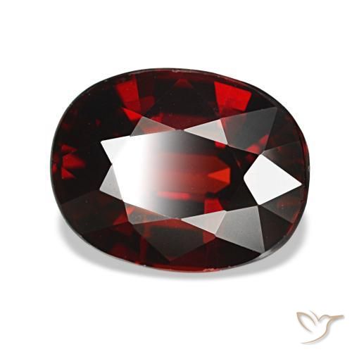 Granato almandino naturale rosso da 3,27 ct, taglio ovale, VVS-VS