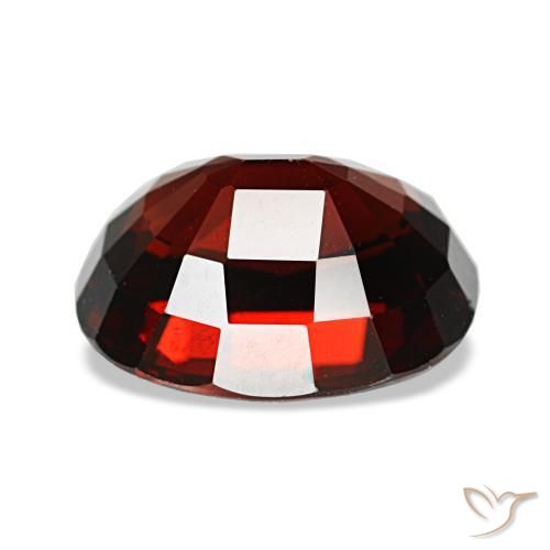 Granato almandino naturale rosso da 3,27 ct, taglio ovale, VVS-VS