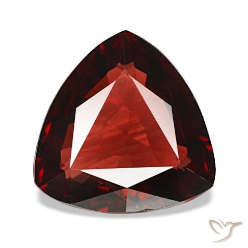 3.27ct rosso granato almandino, trillion, VS