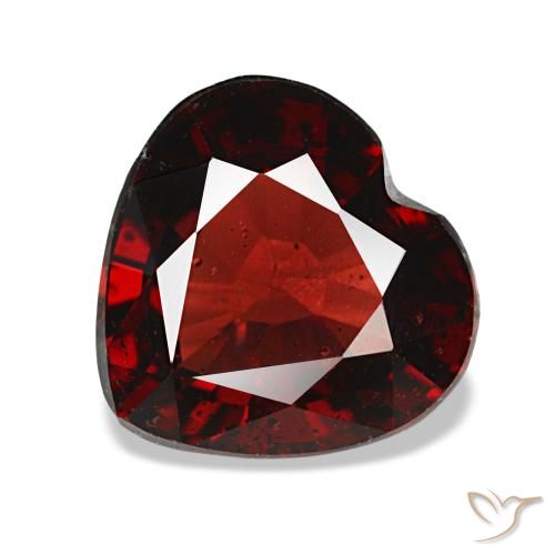 1.88ct rosso granato almandino, cuore, VS