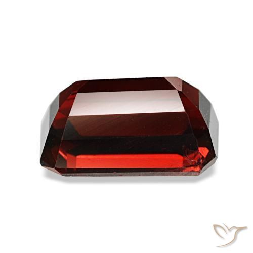 Granato almandino naturale rosso da 2,48 ct, taglio smeraldo, VS