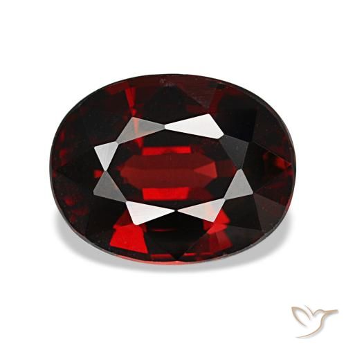 Granato almandino naturale rosso da 2,87 ct, taglio ovale, VS