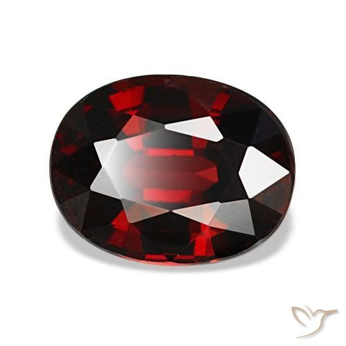 Granato almandino naturale rosso da 2,87 ct, taglio ovale, VS