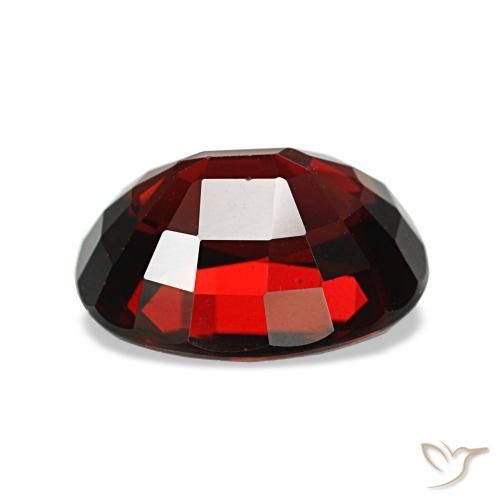 Granato almandino naturale rosso da 2,87 ct, taglio ovale, VS