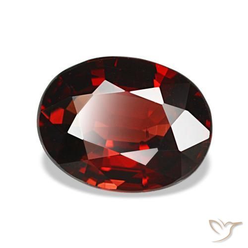 Granato almandino naturale rosso da 2,06 ct, taglio ovale, VVS-VS