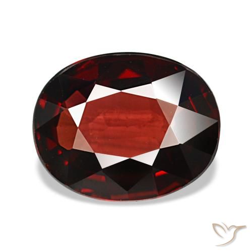 Granato almandino naturale rosso da 3,14 ct, taglio ovale, VS