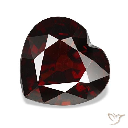 3.71ct rosso granato almandino, cuore, VS