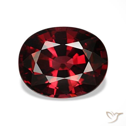Granato almandino naturale rosso da 3,08 ct, taglio ovale, VVS-VS