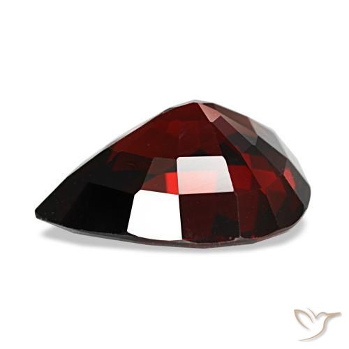 Granato almandino naturale rosso da 4,33 ct, taglio a pera, VVS-VS